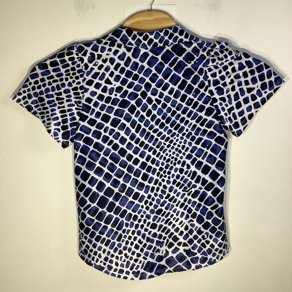 The Bubble Womens‎ Birdie Polo Golf Tennis Top Blue Size Medium NWT - Picture 3 of 9